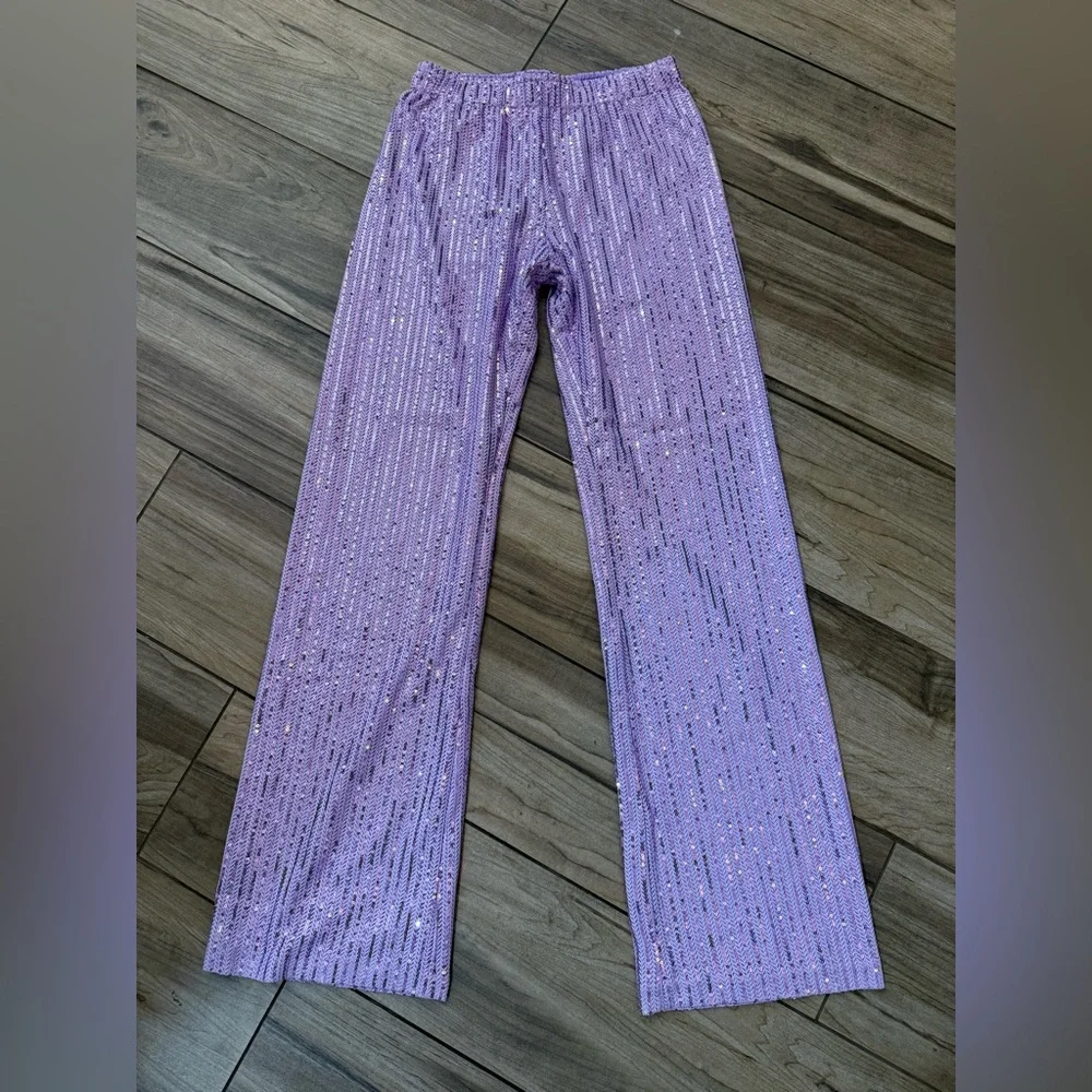 New! Stine Goya Markus Sequin Pants Lavender Purple Sz‎ XS $280